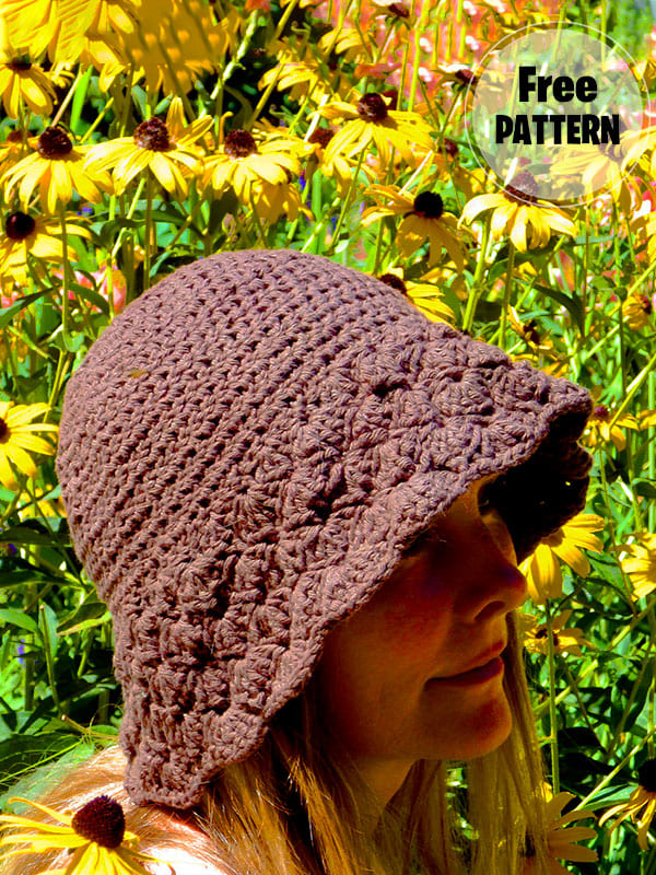 Sea ​​Shell Crochet Free Pattern Cloche Hat