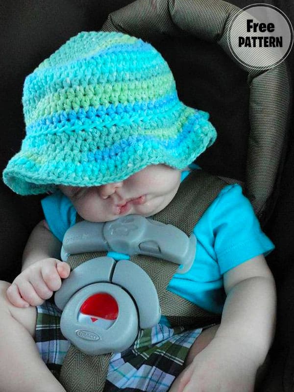 Bucket Easy Crochet Baby Hat Pattern Free 