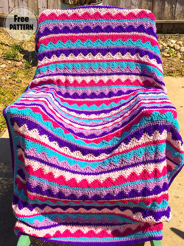 Color Mist Blanket Crochet Pattern Free