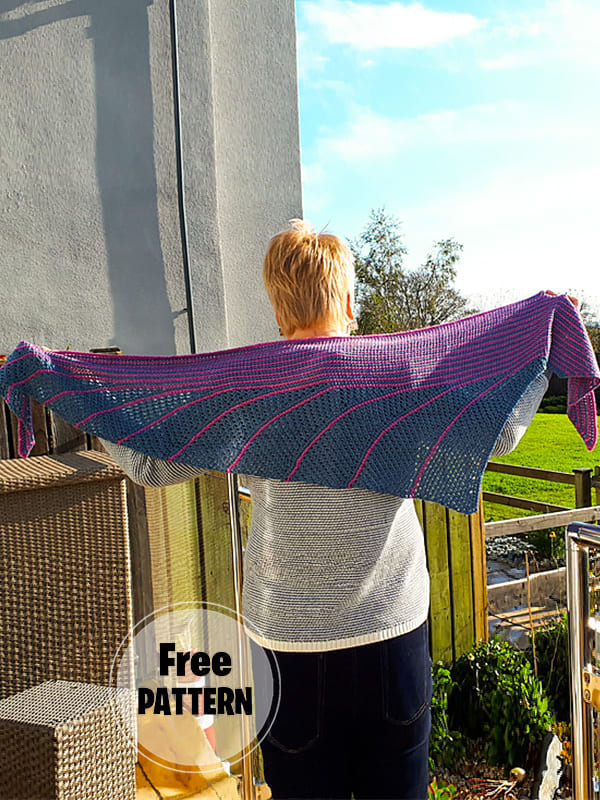 Long Butterfly Wings Pattern For Crochet Shawl Triangle Free PDF