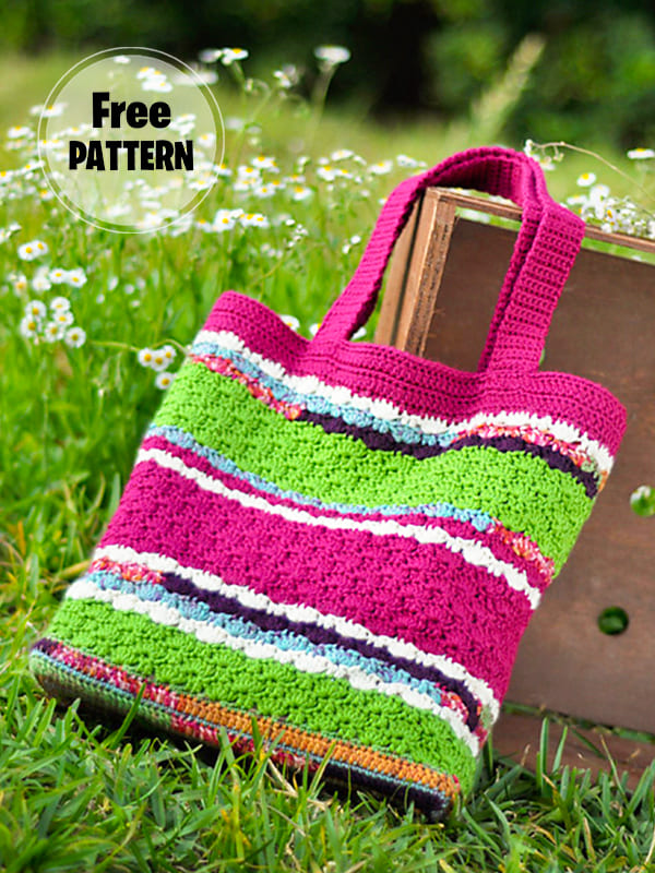 Small Pea Crochet Tote Bag Pattern Free PDF