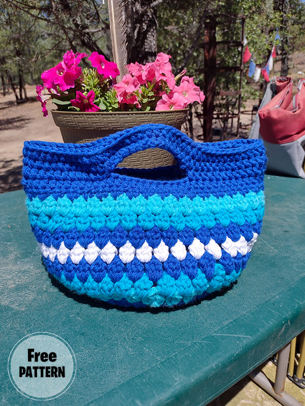 Color Drops Free Crochet Tote Bag Pattern