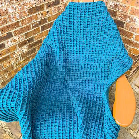 Modern Embossed Squares Free Crochet Blanket Pattern