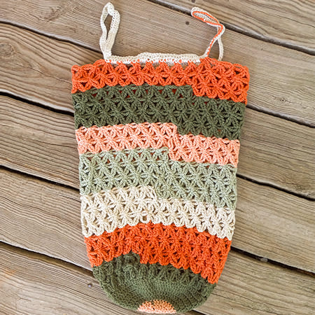 Star Square Lace Crochet Market Bag Free Pattern