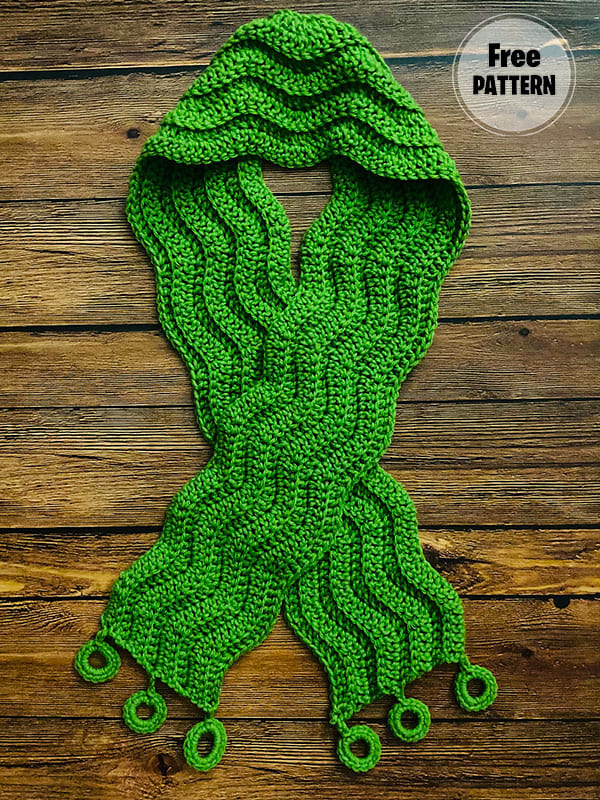 Wavy Scarf Free Crochet Pattern For Kids