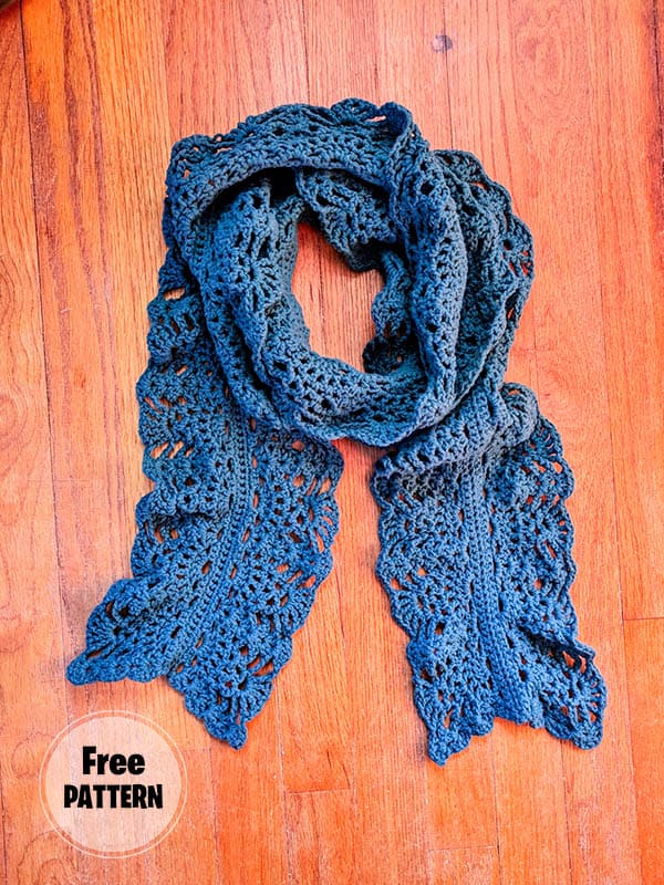 Scarf Crochet Bohemian PDF Free Pattern