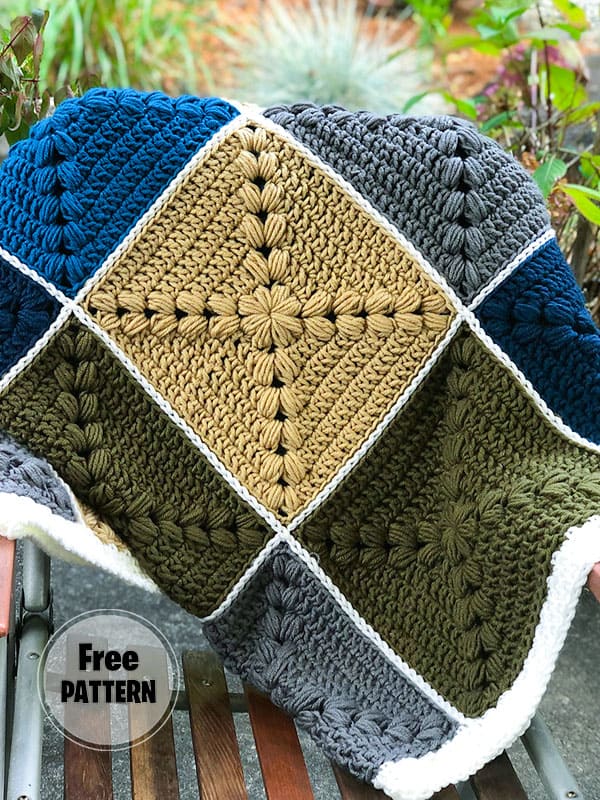 Unusual Granny Square Blanket Crochet Pattern Free PDF