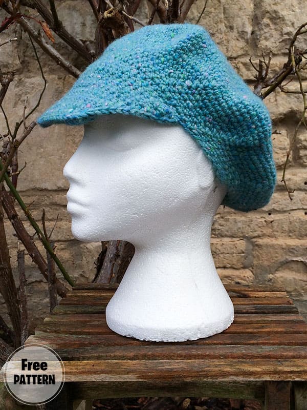 Winter Crochet Hat With Brimmed Free Pattern